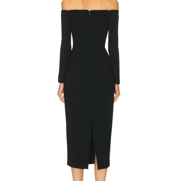 Self-Portrait Off Shoulder Heavy Midi Dress - Picture 4 of 4